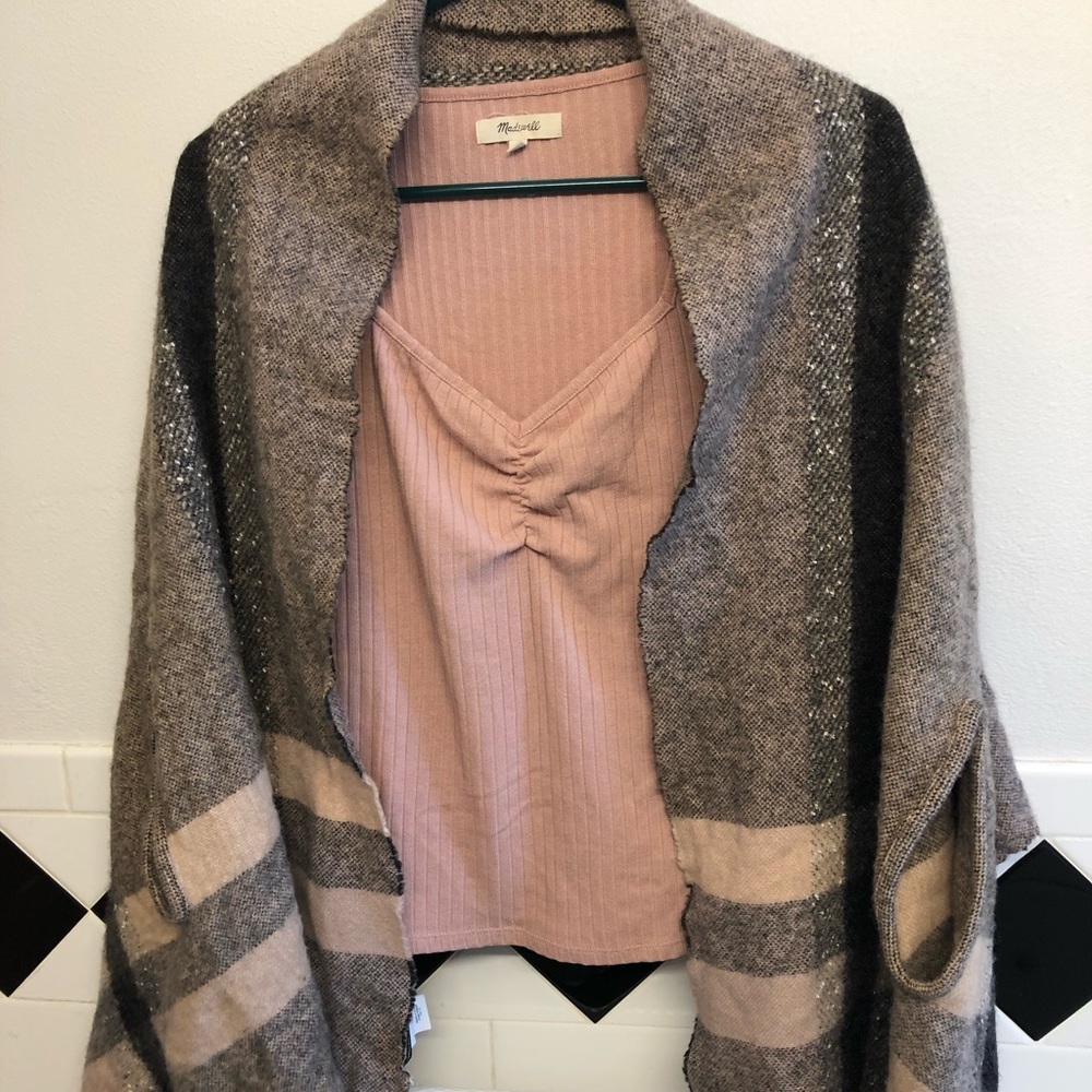 Madewell wool blend wrap with arm holes